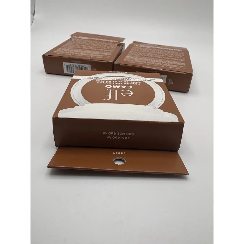 New 3x elf Camo‎ Powder Foundation .28oz 8g Tan 460 W Bronze Lot Of 3